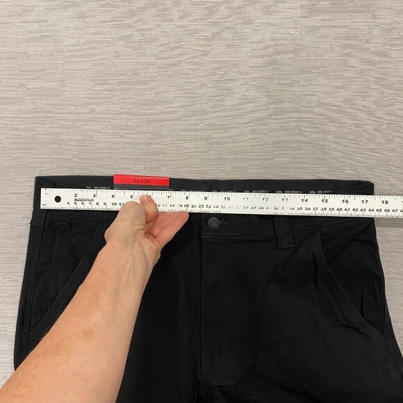 CAT Caterpillar Utility Work Pants Mens 34 x 34 Black Flex Waistband Cell Pocket - Picture 10 of 16
